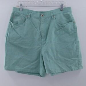 Vintage 1990's Liz Claiborne Women's Size 16 Linen Blend Mint‎ Green Shorts